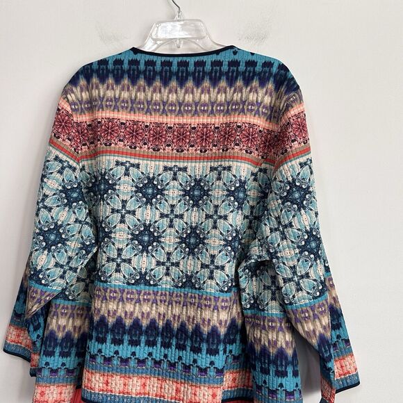 Catherines Quilted Reversible Lightweight Open Jacket Womens Plus 3X Petite - Picture 6 of 10